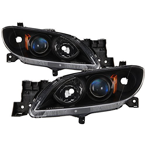 OEM Style Xtune Headlights (HD-JH-MAZDA304-AM-BK)