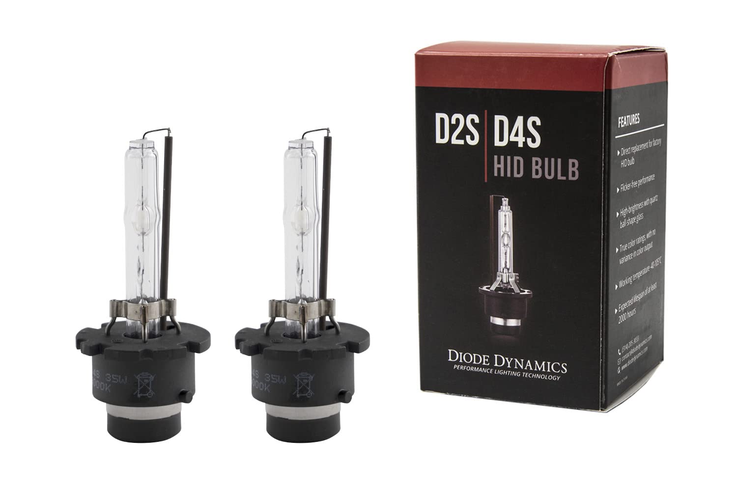 OEM HID Bulbs Replacement Diode Dynamics compatible with Lexus GS 2013 (pair), 6000K