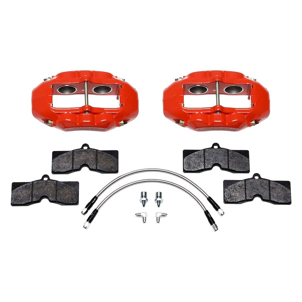 Red D8-4 Front Caliper Kit