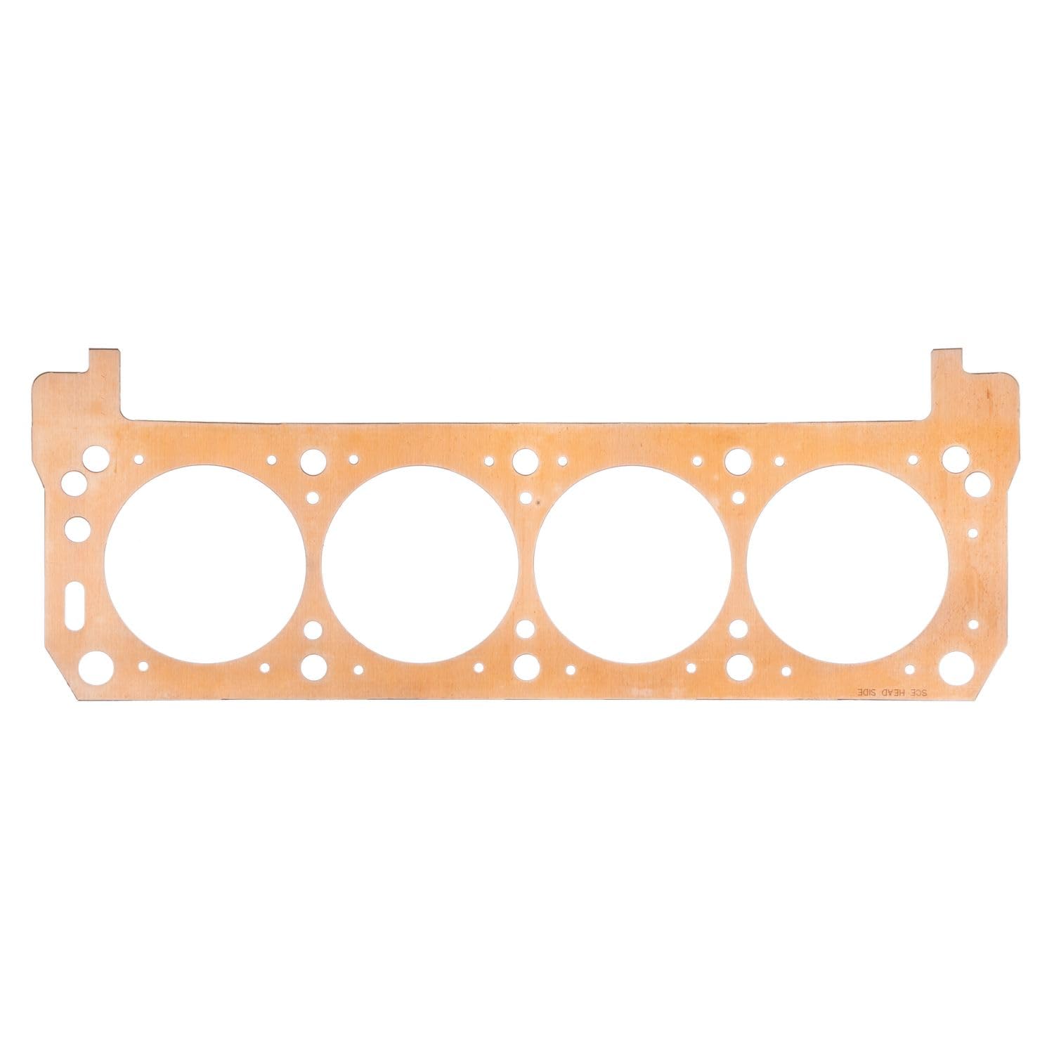 Cylinder Head Gasket, SCE Gaskets Pro Copper, 4.155 in Bore, 0.080 in Compression Thickness, Copper, Passenger Side, Yates/Boss Heads, Small Block Ford, Each