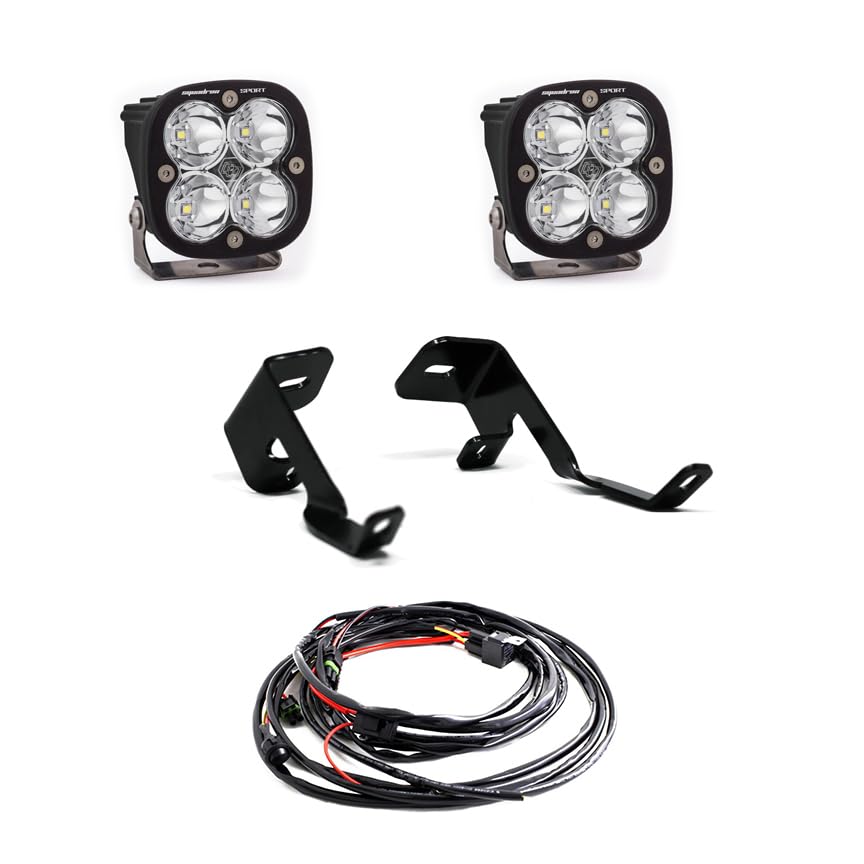 Squadron Sport Baja Designs A-Pillar LED Light Kit for Ford F-150 Raptor 2017-20 Truck (Clear Lens Pack)