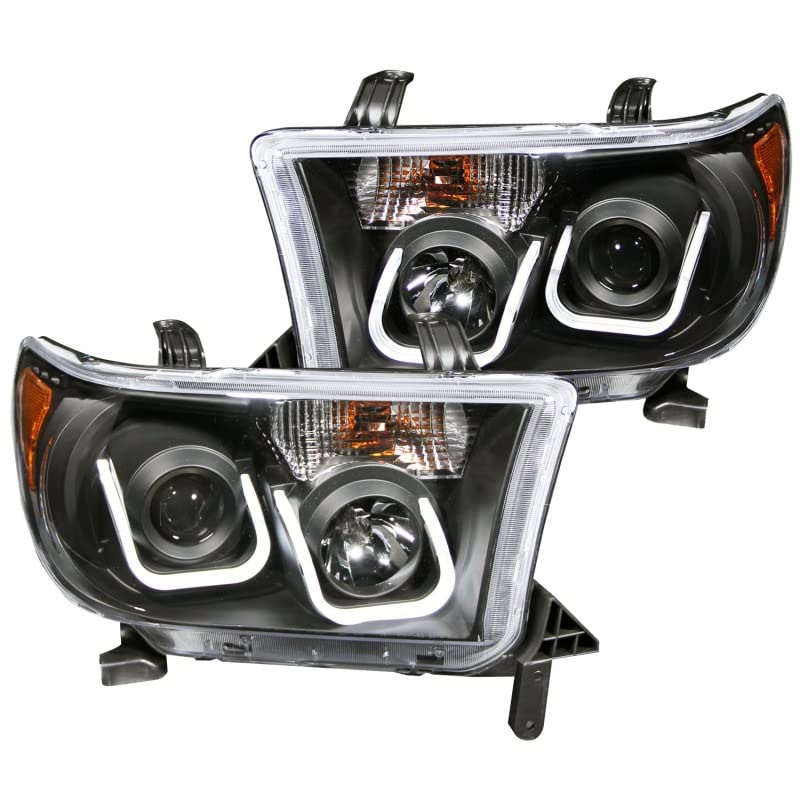 Headlight Assembly Anzo USA Clear Lens Pair Black w/U-Bar 111294