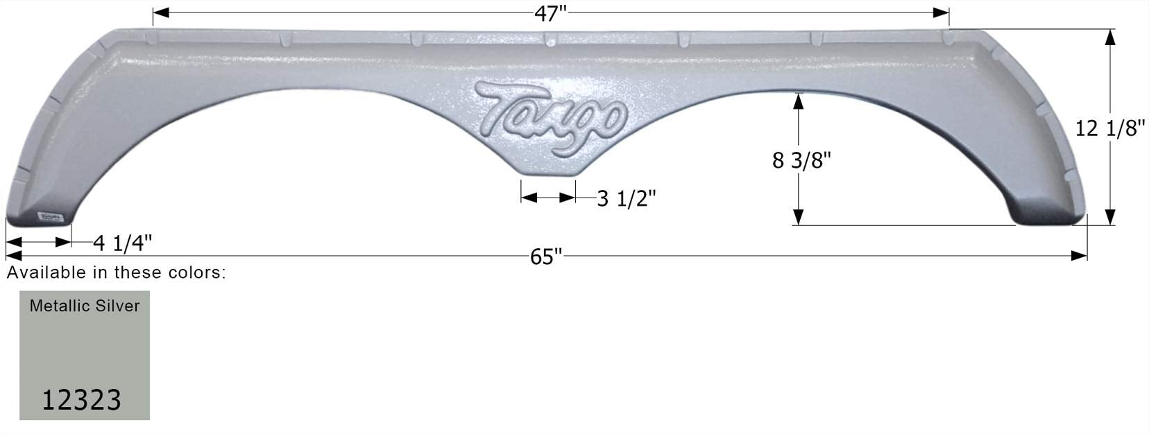 Fender Skirt ICON, Tandem, Pacific Coachworks, FS2323, Met Silver