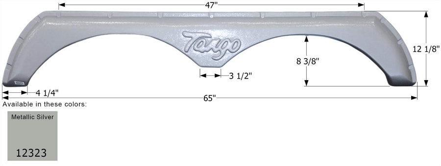 Fender Skirt ICON, Tandem, Pacific Coachworks, FS2323, Met Silver