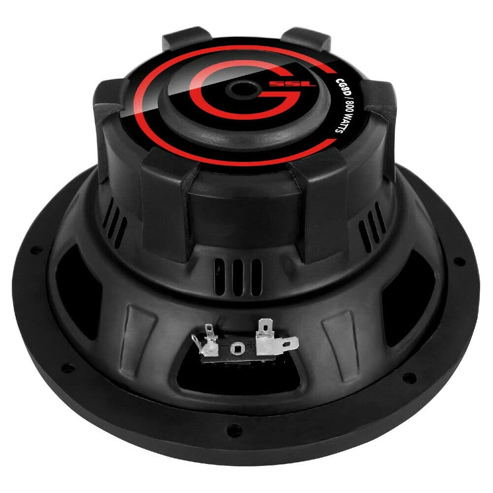 8 Inch Sound Storm Laboratories CG8D Car Subwoofer - 800 Watts Maximum Power, Dual 4 Ohm Voice Coil, Sold Individually