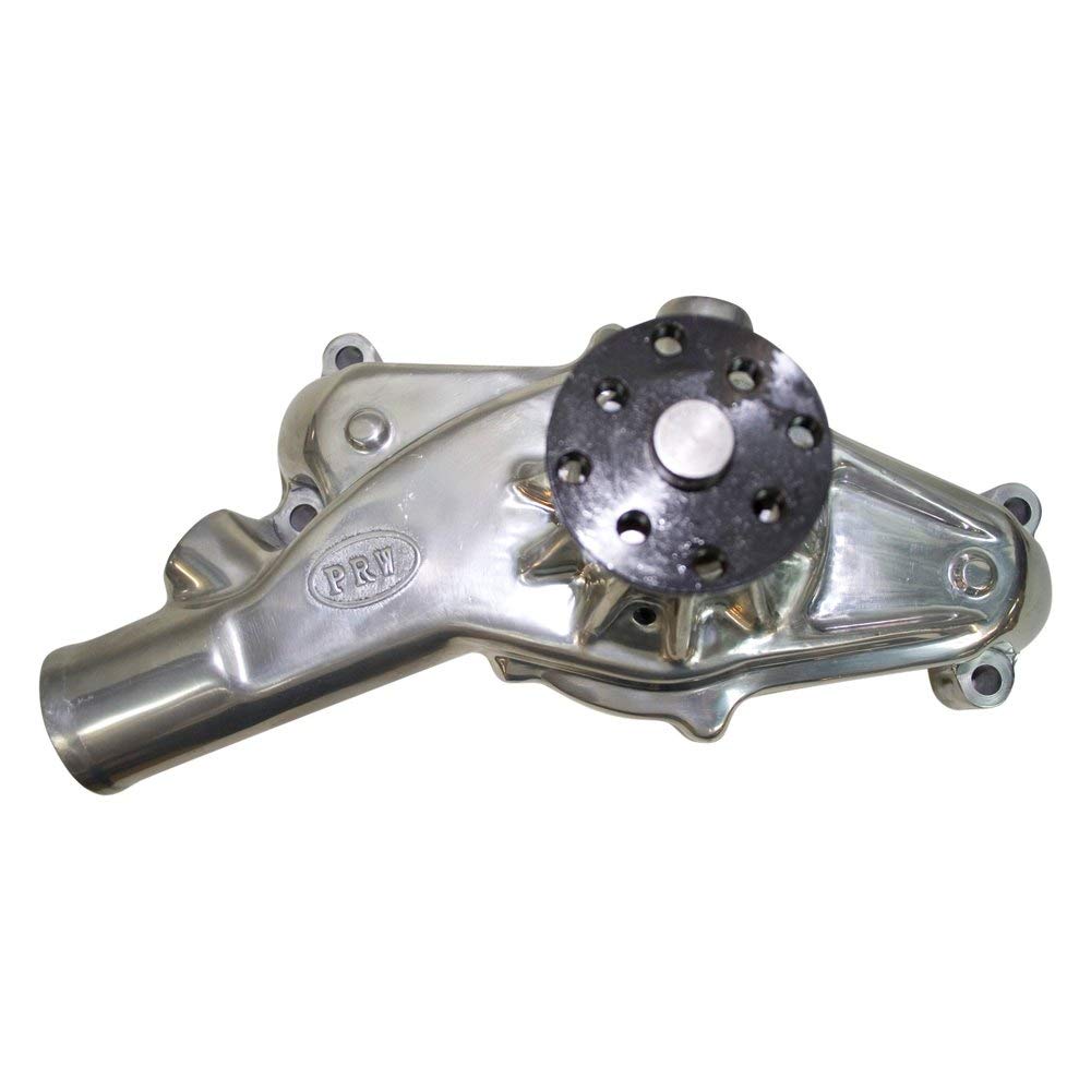 Performance Quotient PRW 1445412 Polished 3/4" Pilot Shaft High Flow Short-Style Aluminum Water Pump for Chevy Corvette BB 1971-74