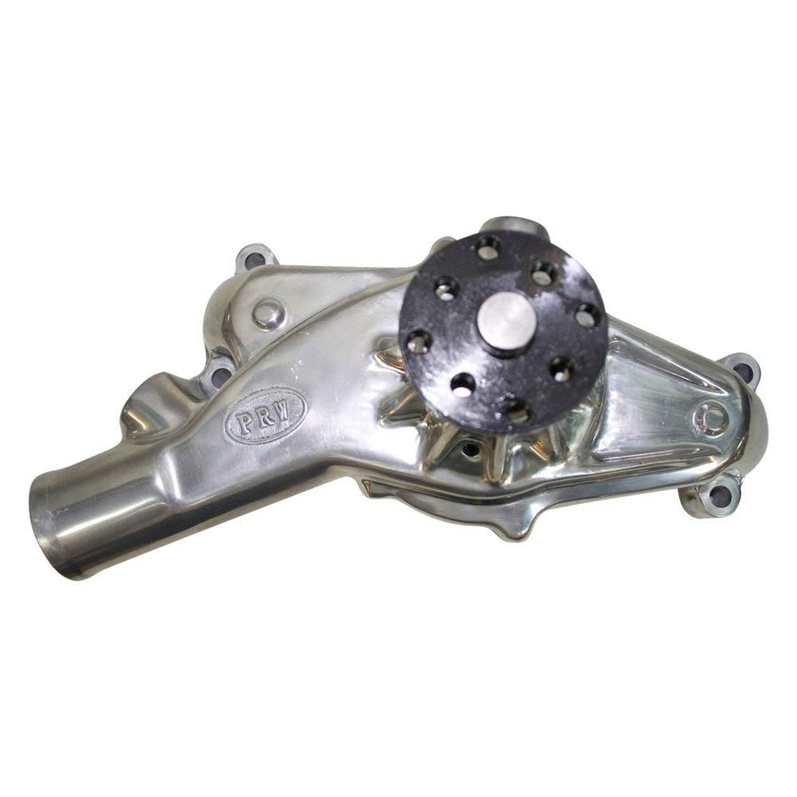 Performance Quotient PRW 1445412 Polished 3/4" Pilot Shaft High Flow Short-Style Aluminum Water Pump for Chevy Corvette BB 1971-74