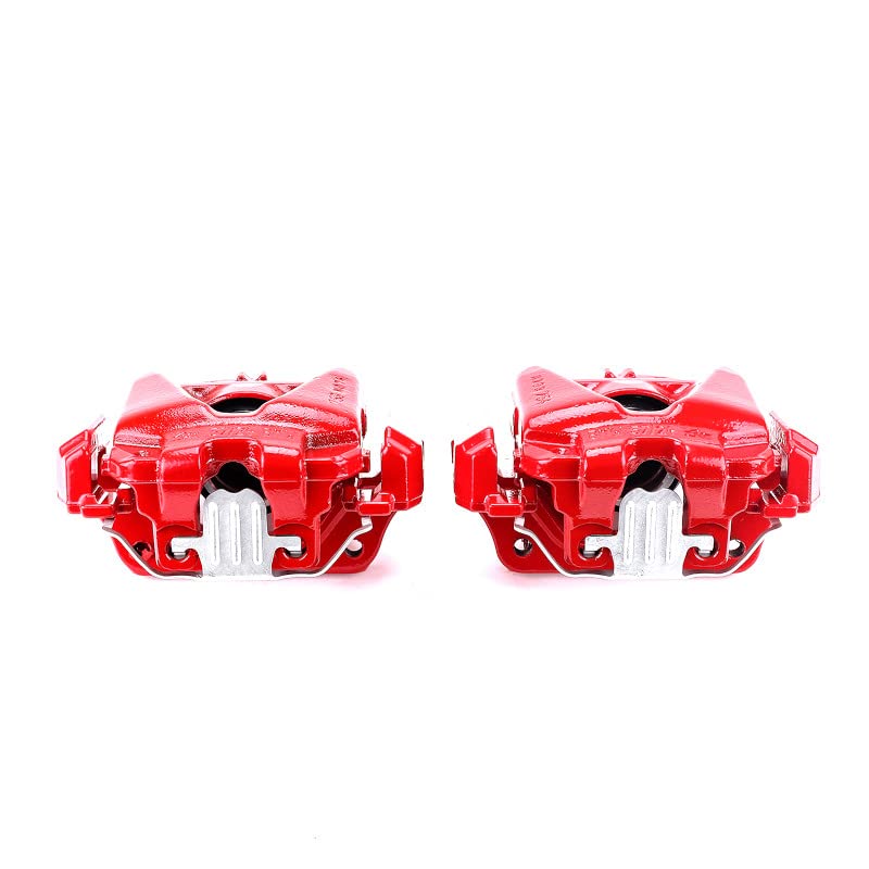 Power Stop Front S3360 Pair of Powder Coated High-Temp Red Calipers For BMW 328i 2008-2013, BMW 328i xDrive 2009-2013, BMW 328xi 2008, BMW X1 2012-2015 [Model Specific]