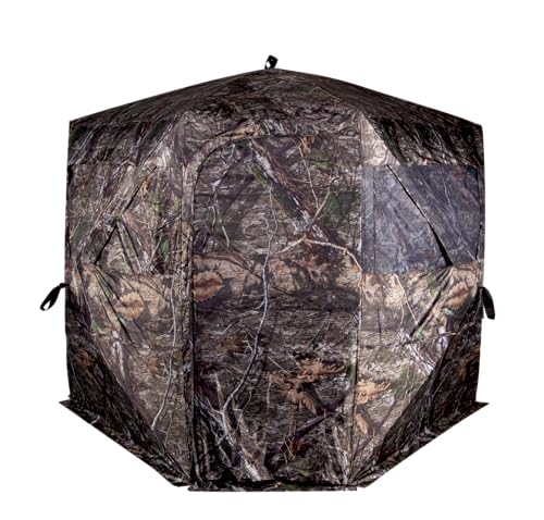 Pro Series Ameristep Extreme View Hub Blind | 3-Person Hunting Blind in Mossy Oak Country DNA Camo