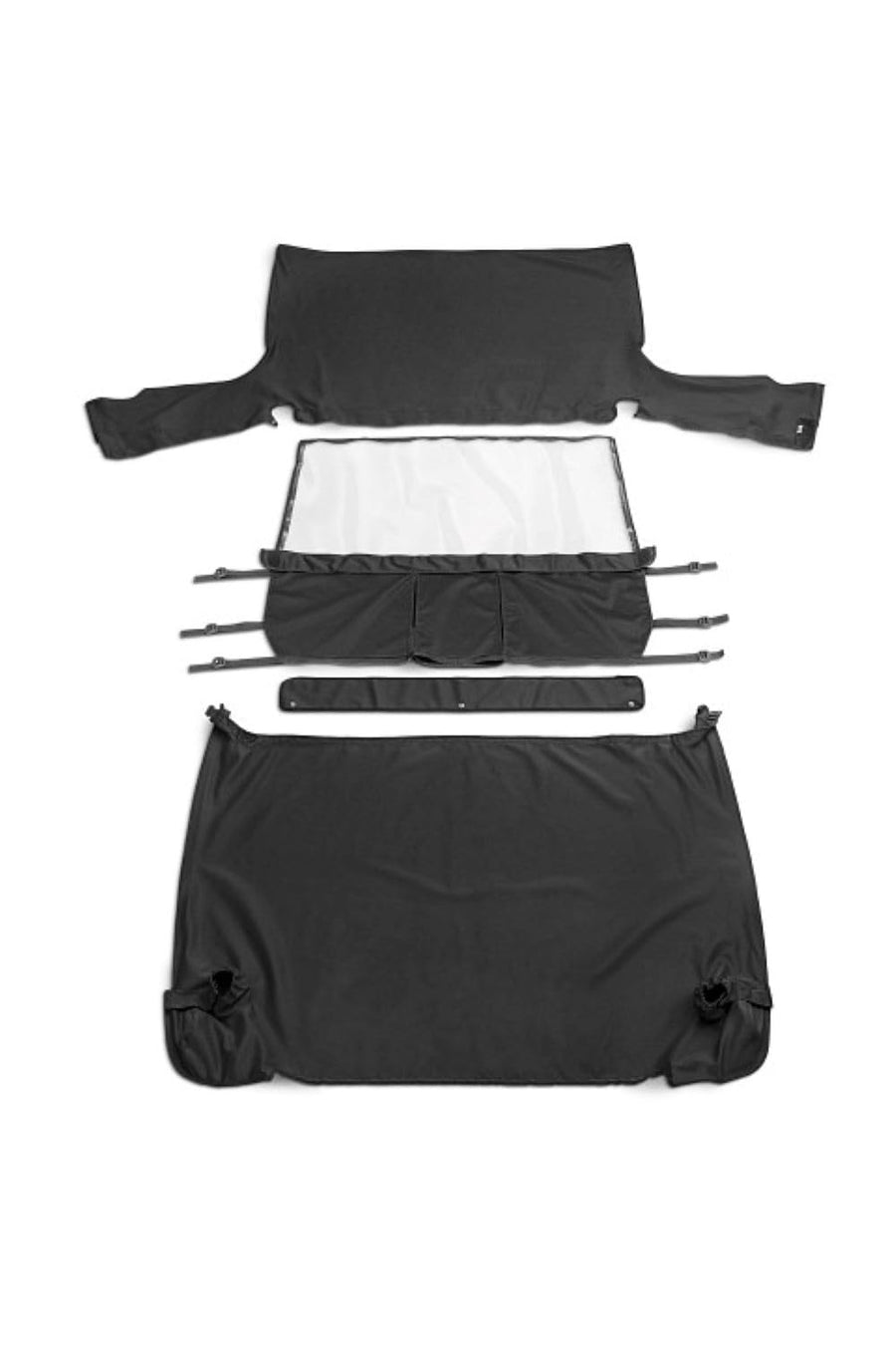 Cab Top for Jeep Wrangler TJ RAMPAGE PRODUCTS | Clear Windows, Vinyl, Black Denim | 994015 | Fits 1997-2002 Jeep Wrangler TJ Soft Top Only