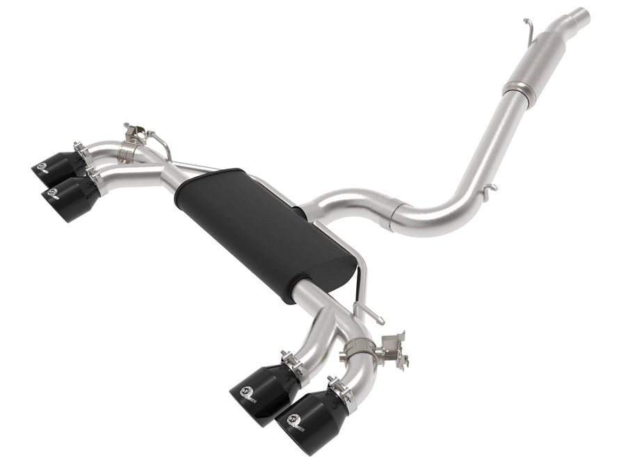 MACH Force-Xp aFe Power 49-36430-B 3 IN to 2-1/2 IN Stainless Steel Cat-Back Exhaust System, Black, fits Volkswagen Golf R 15-19 L4-2.0L (t)