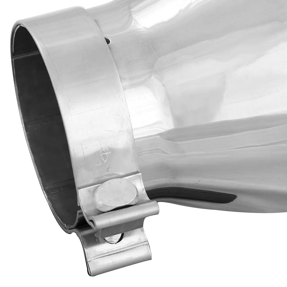 MACH Force-XP aFe Power 4" Inlet x 6" Outlet x 9" Length Polished Stainless Steel Bolt-On Tip