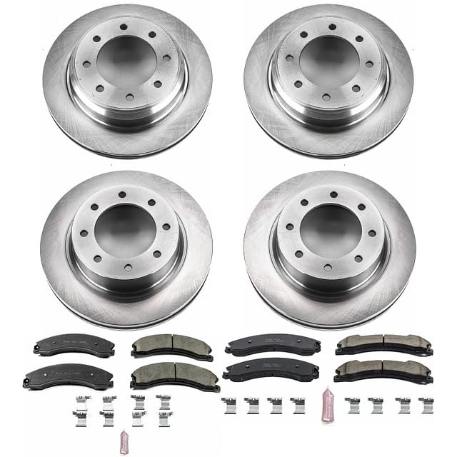 Power Stop KOE6519 Replacement Brake Kit-OE Front and Rear Brake Rotors & Ceramic Pads For Nissan NV1500, Nissan NV2500, Nissan NV3500 [Model Specific]