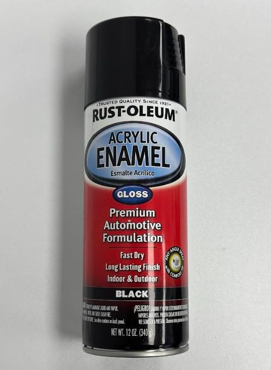 12-Ounce Rust-Oleum Automotive Acrylic Enamel Spray, Black Gloss