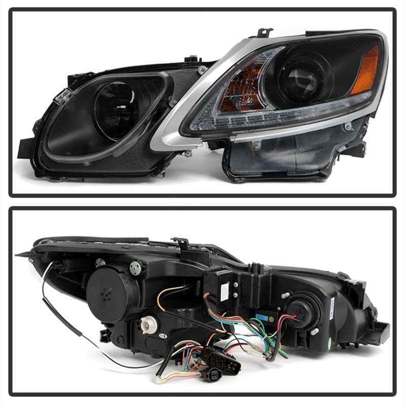 Spyder Auto 5082800 Spyder Lexus GS 300/350 / 450/460 2006-2011 Projector Headlights - Xenon/HID Model Only (Not Compatible With Halogen Model) - DRL LED - Black