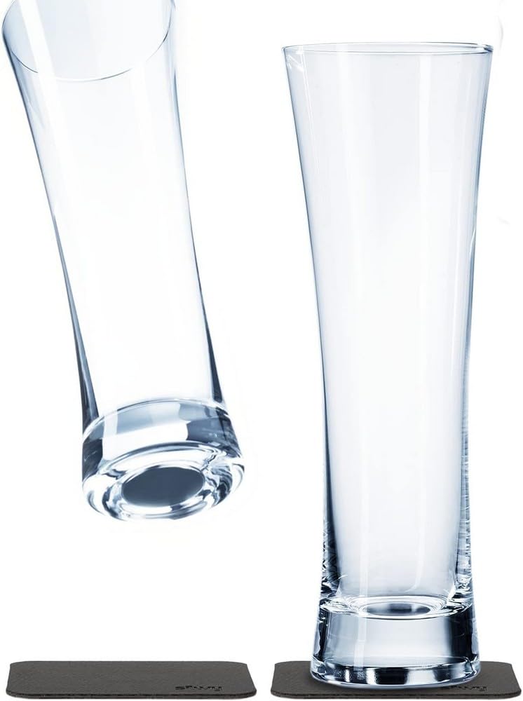 silwy® Magnetgläser, feine Kristallgläser mit perfekt integrierten Nano-Gel-Untersetzern und metallischen Magneten (Bier // 0,3 Liter) COG: 14 / Price: 49,95