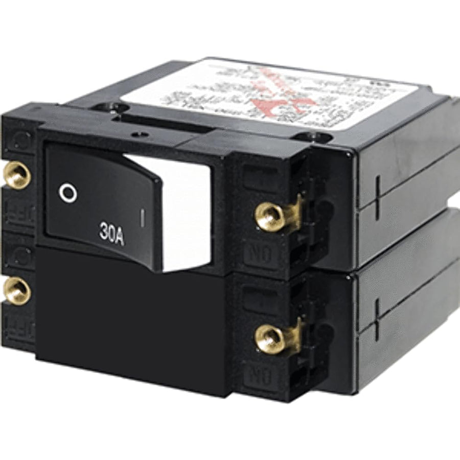 A-Series Blue Sea Systems Raised Rocker Double Pole 30A Circuit Breaker