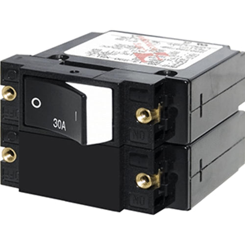A-Series Blue Sea Systems Raised Rocker Double Pole 30A Circuit Breaker