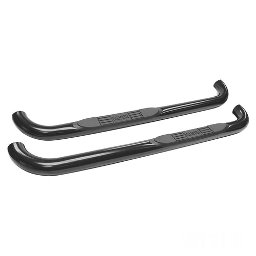 Westin E-Series 23-3545 3 Round Nerf Bars fits 2009-2018 Ram 1500 2019-2024 1500 Classic 2010-2025 Ram 2500 3500 Standard Cab Black Pair