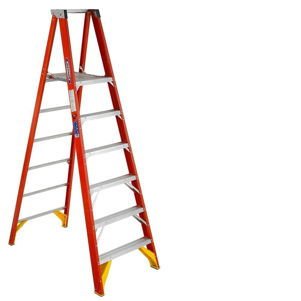 P6206 Werner 300-Pound Duty Rating Fiberglass Platform Ladder, 6-Foot