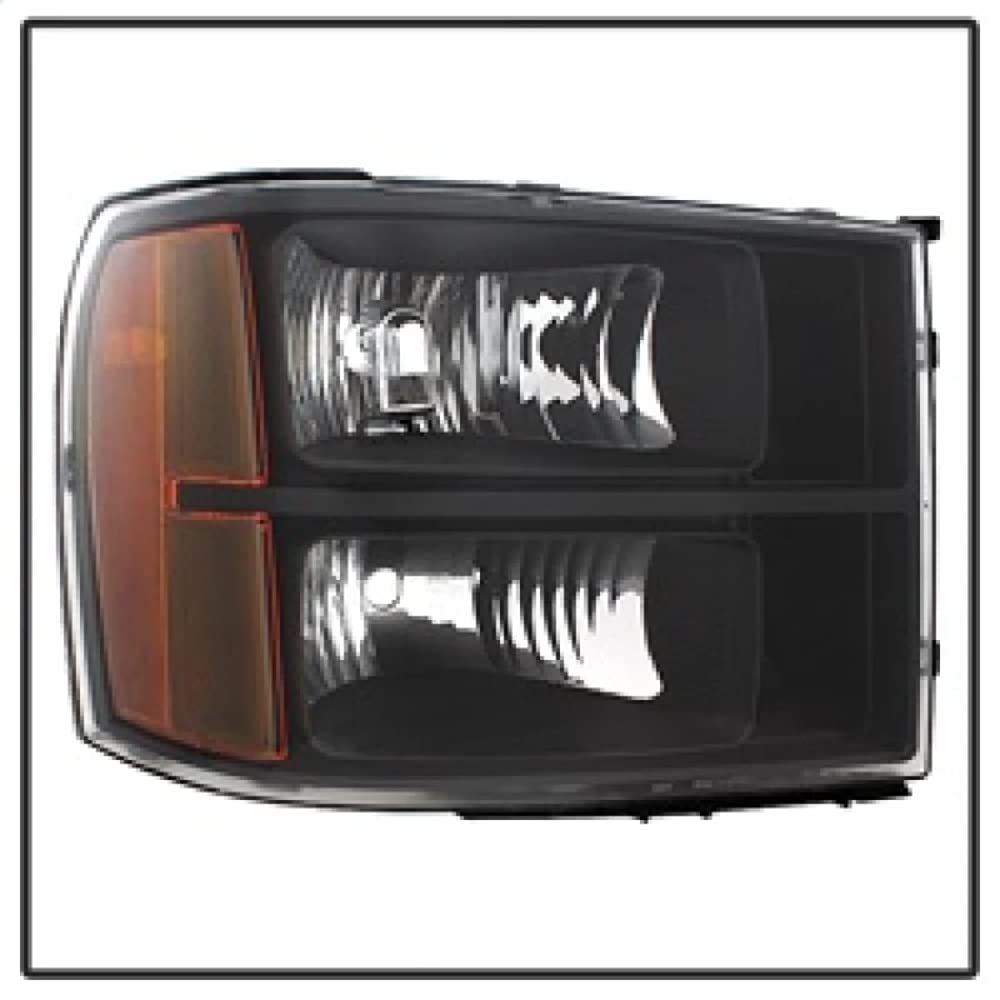 Spyder Headlight Xtune HD-JH-GSIE07-AM-BK (GMC Sierra 07-13 Black - Crystal s)