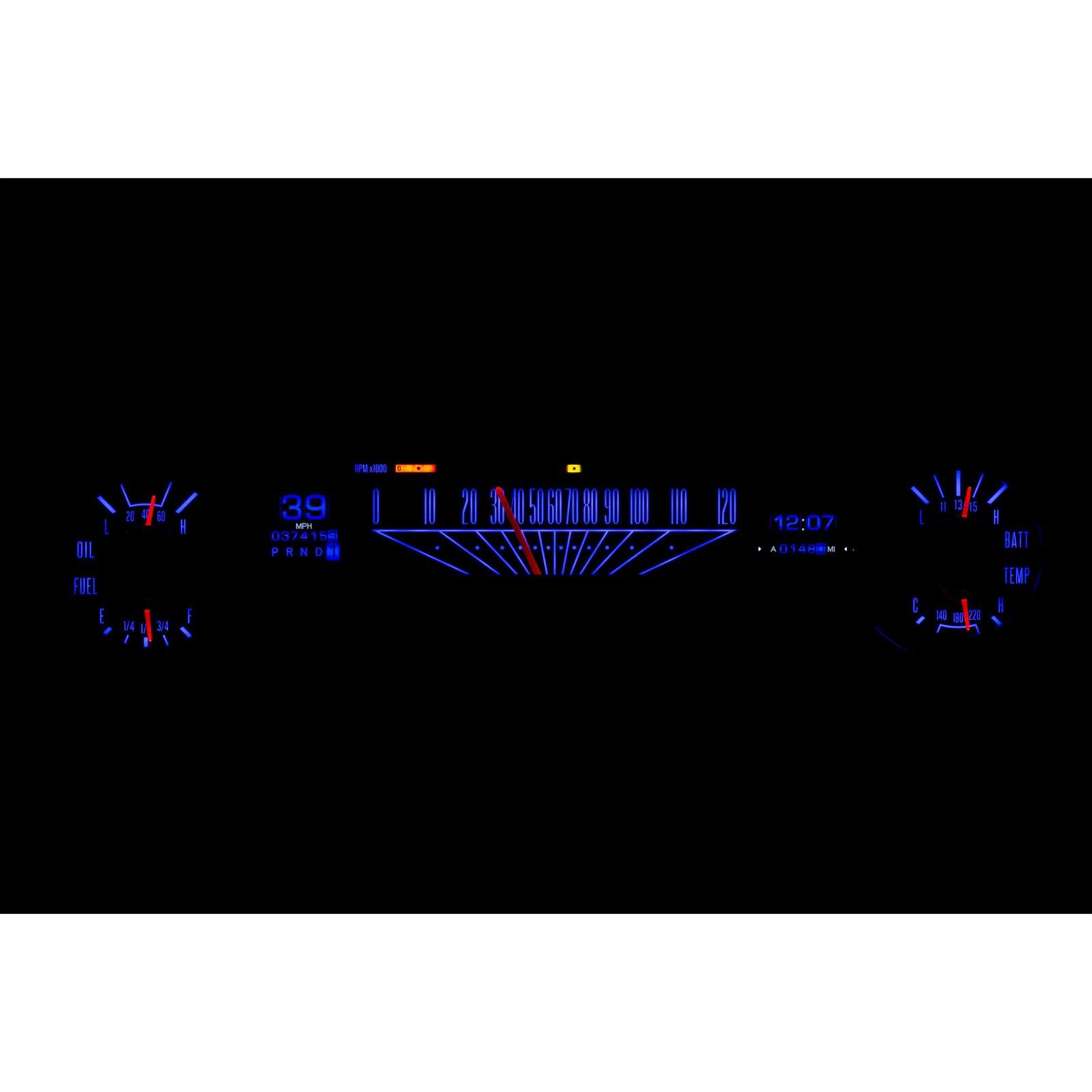 Dakota Digital RTX-64F-FAL-X Gauge Instrument System Retrotech Compatible with 1964-65 Ford Falcon, Ranchero and Mustang
