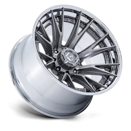 FUEL OFF-ROAD 22X12 FC402 CATALYST 8X6.5 4.77-44mm PLATINUM WITH CHROME LIP - FC402AP22128044N