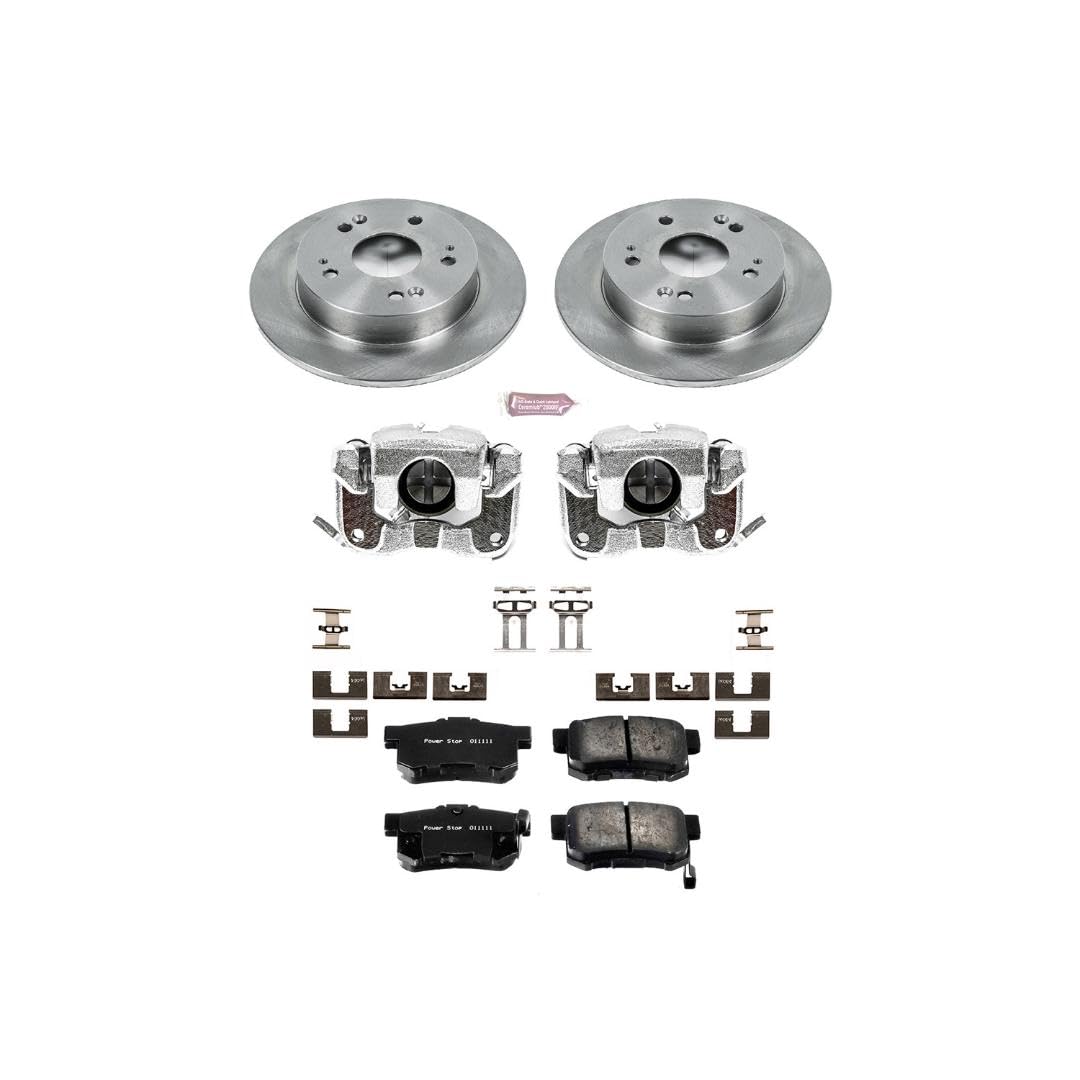 Power Stop 1-Click KCOE1243 Autospecialty Brake Kit with Calipers For Acura ILX 2013-2015, Honda Civic 2006-2015 [Model Specific]