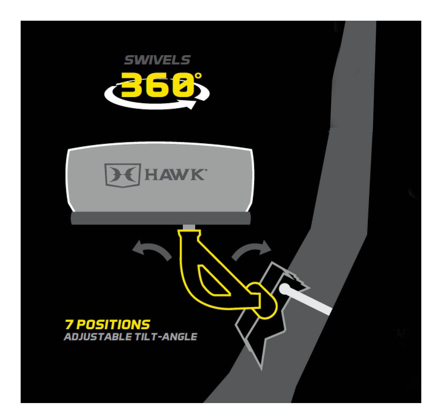 Any Angle Hawk 360 Degree Memory Foam Layered Steel Hunting Tree Seat with 7-Tilt Angle Adjustments