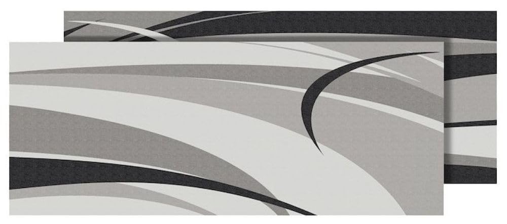 Modern Swish Faulkner 53011S Patio Mat – Reversible Black/Gray, 18 ft x 9 ft, Mold & Mildew Resistant Polypropylene, Lightweight Outdoor Mat with Carry Bag & Corner Tie-Downs