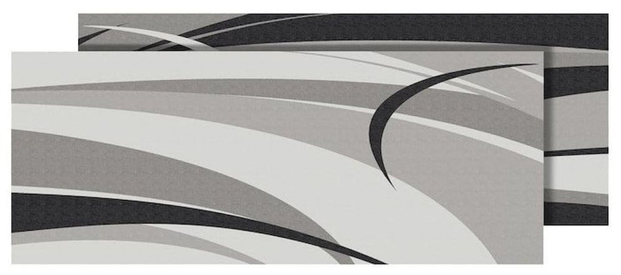 Modern Swish Faulkner 53011S Patio Mat – Reversible Black/Gray, 18 ft x 9 ft, Mold & Mildew Resistant Polypropylene, Lightweight Outdoor Mat with Carry Bag & Corner Tie-Downs