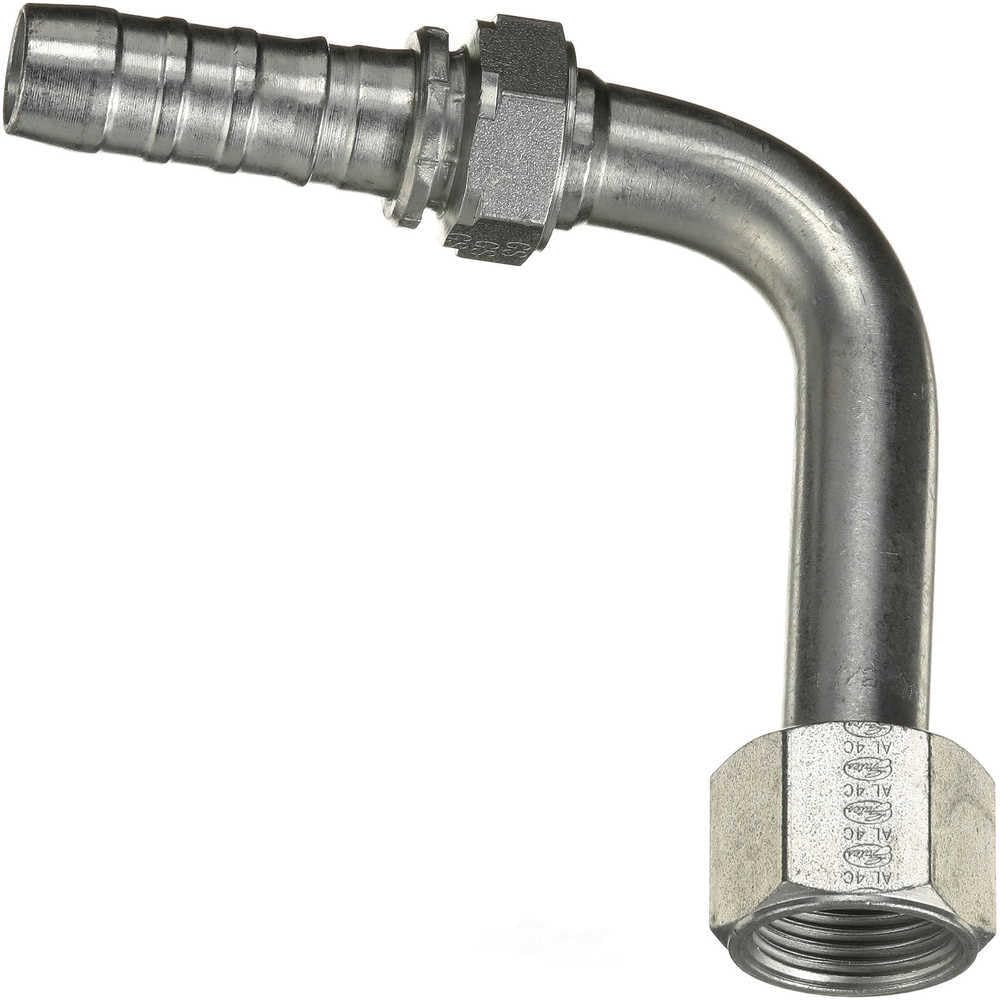 GlobalSpiral Couplings Gates 16GS-20FJX90L, Female JIC 37° Flare Swivel, Zinc Plated Carbon Steel, 6.06", 90° Bent Tube, 1" ID