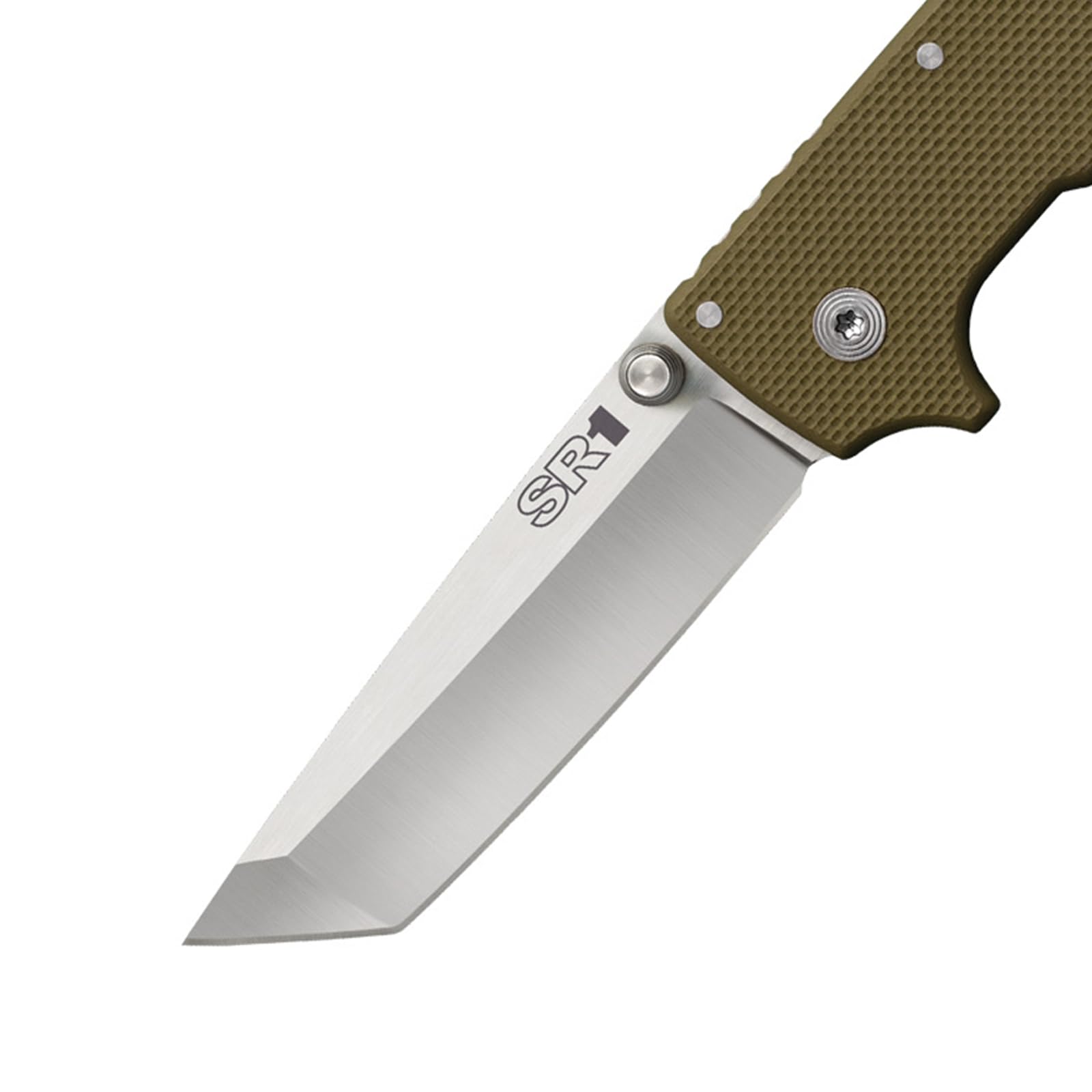 SR1 COLD STEEL S35VN Steel 4" Tanto Point Blade G-10 Handle Folding Knife with Tri-Ad Locking Mechanism and Pocket/Belt Clip