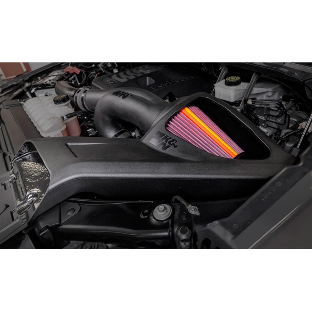 NextGen K&N Cold Air Intake System: High-Flow Cotton Filter: Compatible with 2021-2025 FORD F150; F150 Raptor; 50-2617