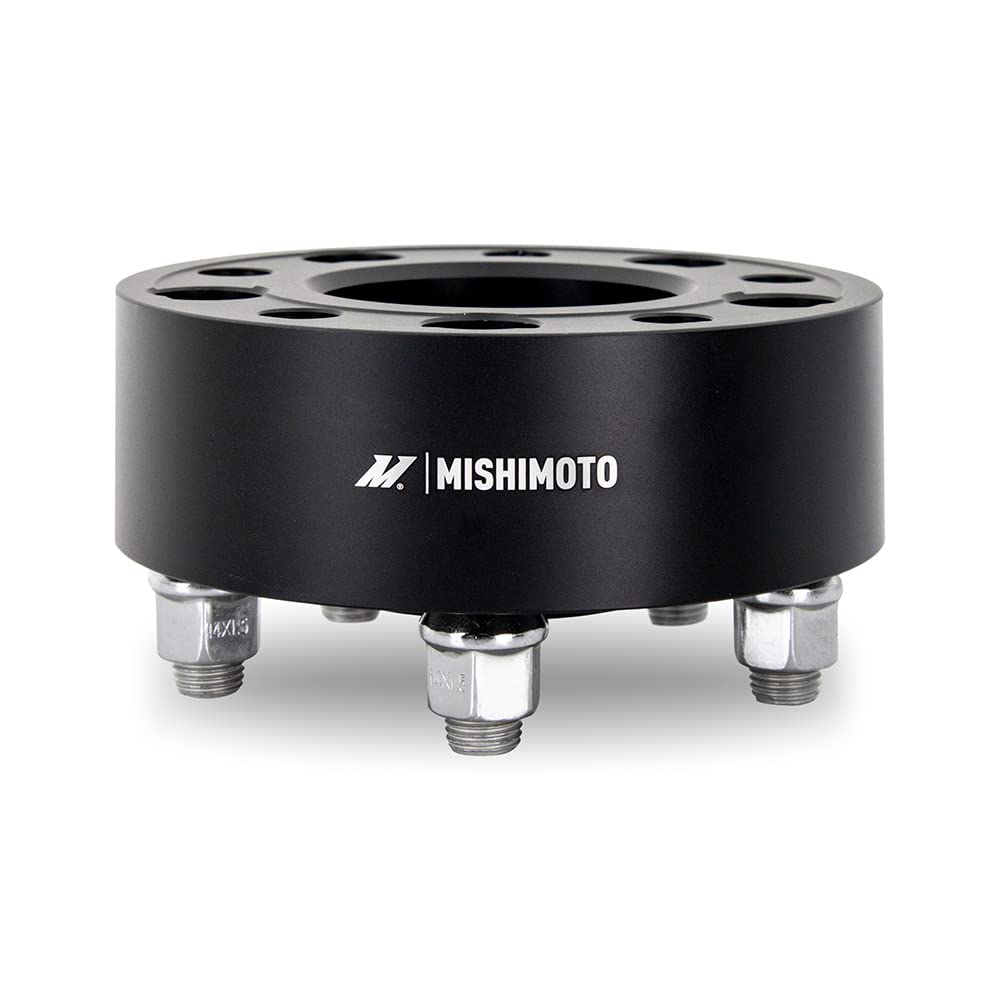 Mishimoto 5x114.3 Wheel Spacers, 67.1 Center Bore, M12x1.5, 50mm Thick, Black
