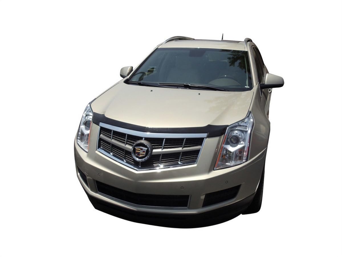 Aeroskin Hood Protector Auto Ventshade [AVS] | Fits 2010-2017 Cadillac SRX | Low Profile Deflector/Bug Shield - 1 pc., Smoke | 322042