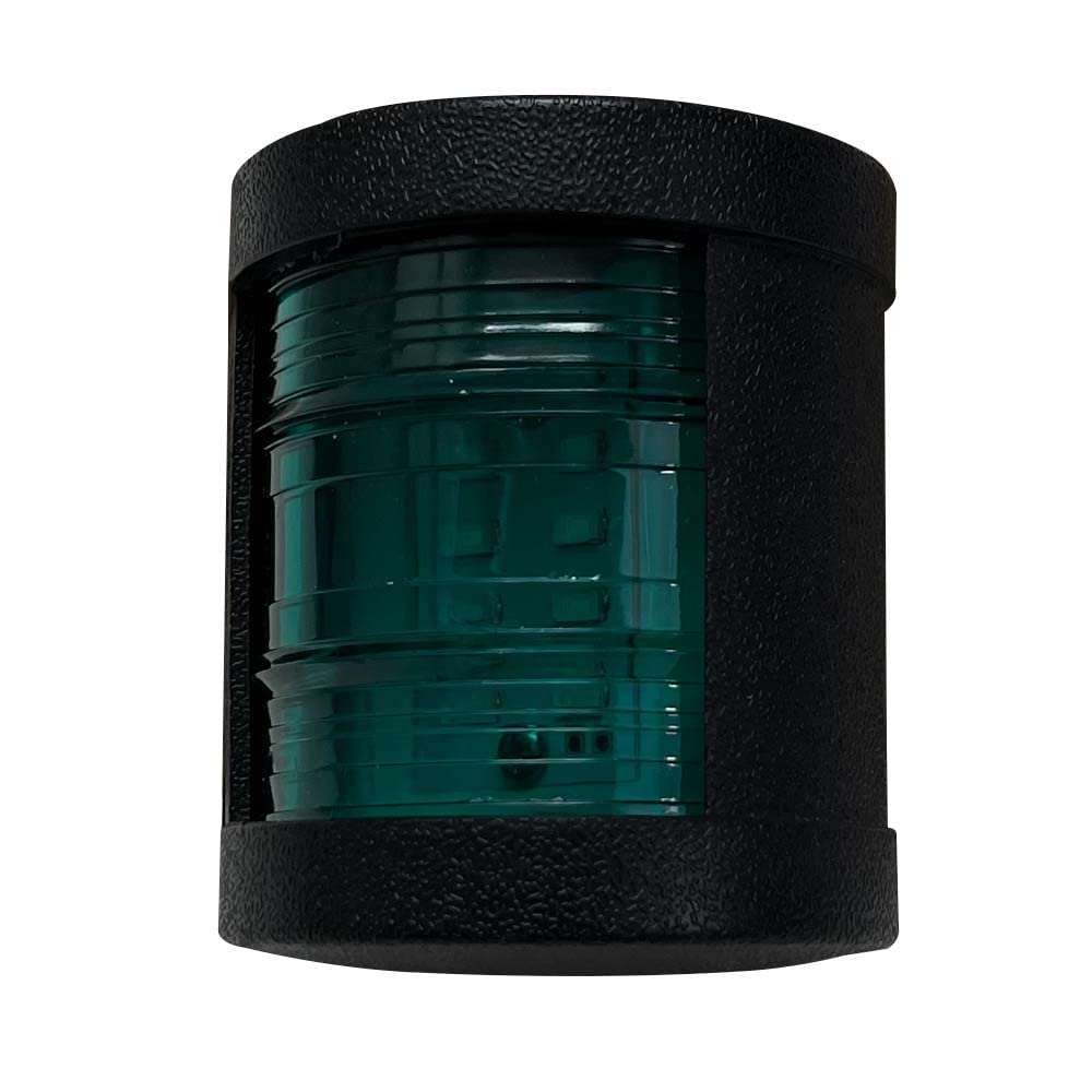 Marine Sport Lighting Bow Light Marine Fit 12V-24V GREEN LED Starboard Side light with Black Shell MSSL12BSG