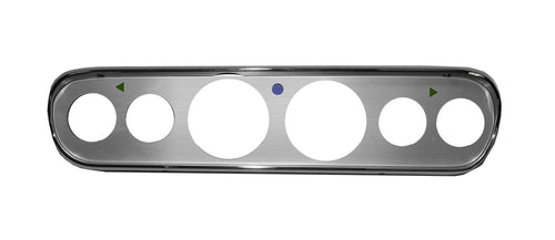 Custom 6 Hole Scott Drake C5ZZ-10838-6-AL Instrument Bezel-Brushed Aluminum