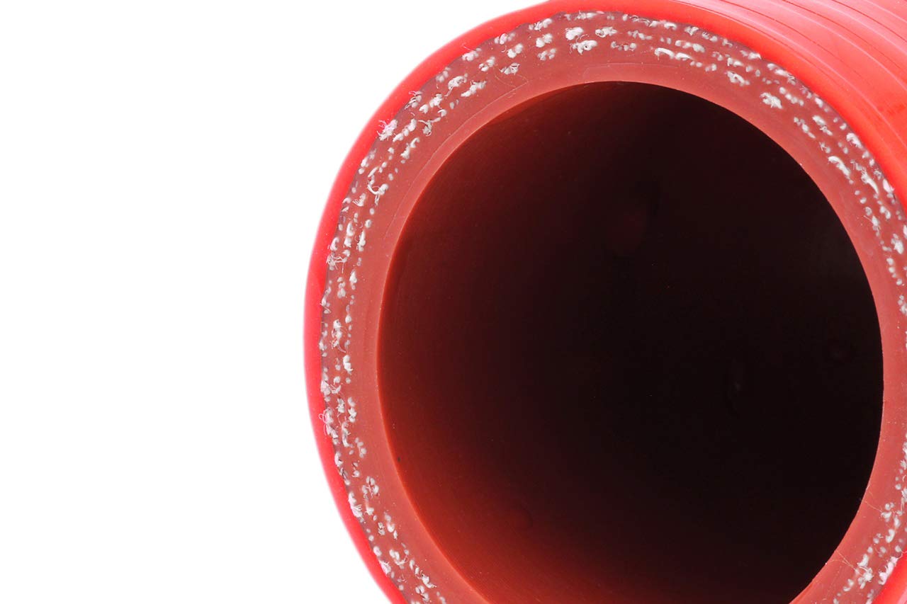 Red HPS 7/8" (22mm) High Temperature 3-ply Reinforced Silicone Coolant Cap Bypass Heater, 1-5/8" Length, 350F Max. Temp, 4mm Wall Thickness