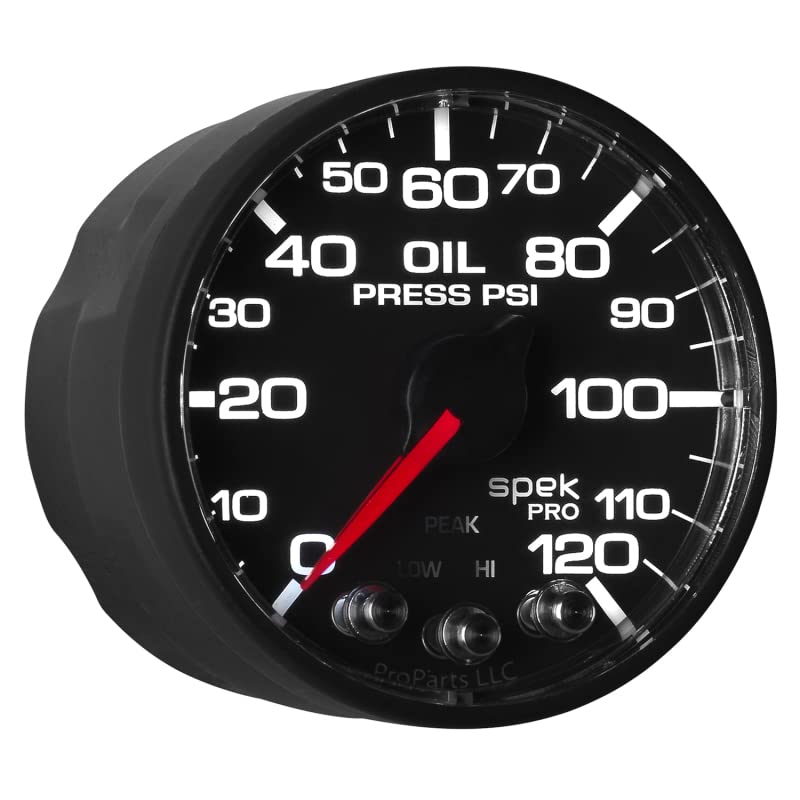 Gauge AUTO METER P525328 Oil Pressure (Spek-Pro - Nascar 2-1/16" Oil Press, 0-120 Psi, BFB, ECU, Spek)