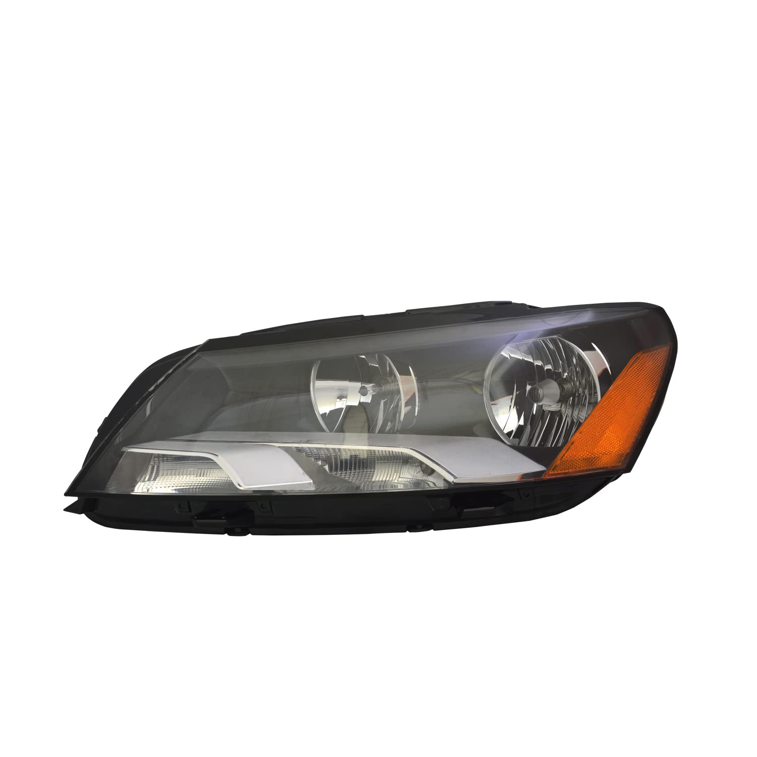 Left TYC Headlight Assembly Compatible with 2012-2015 Volkswagen Passat