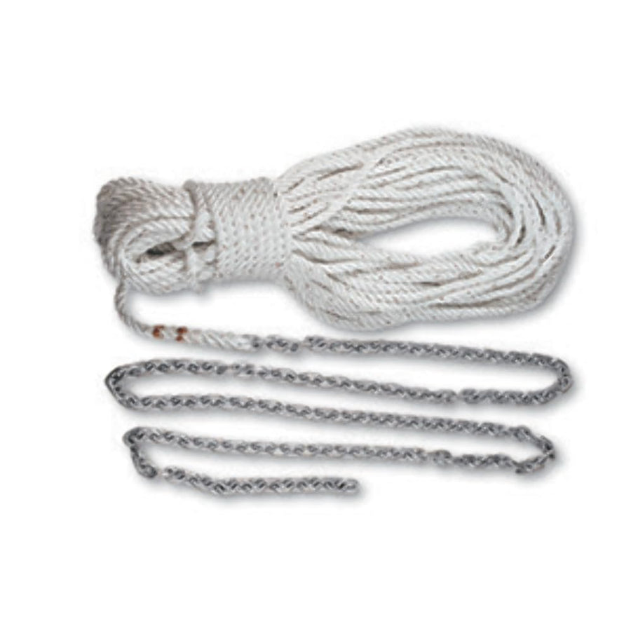 Anchor Rode LEWMAR 15' 1/4" G4 Chain 200' 1/2" 3 Strand Rope and 5/16" Shackle