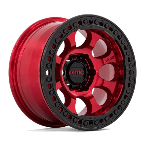 KMC Wheels 17X9 KM237 5X5.0 C-RED-BLK-RG -38MM - KM237QB17905038N