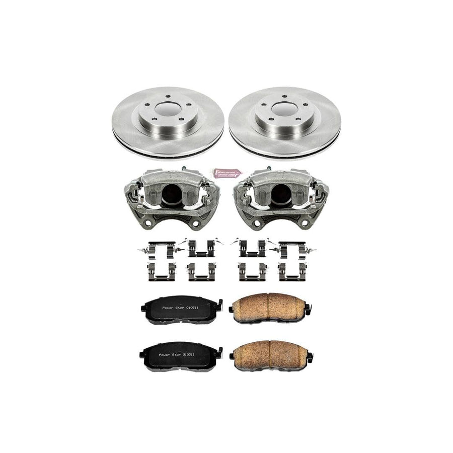 Power Stop KCOE2282 1 - Click OE Replacement Brake Kit with Calipers For INFINITI I35 2002-2004 Nissan Altima 2002-2006 Nissan Maxima 2002-2003 [Vehicle Specific]