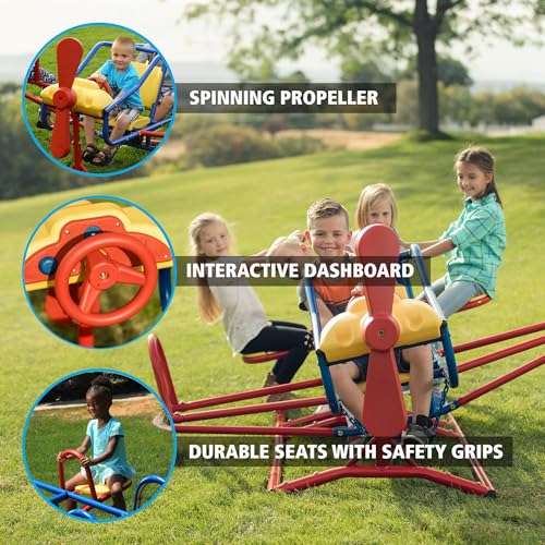 Ace Flyer Lifetime Airplane Teeter Totter - Primary Colors (151110)