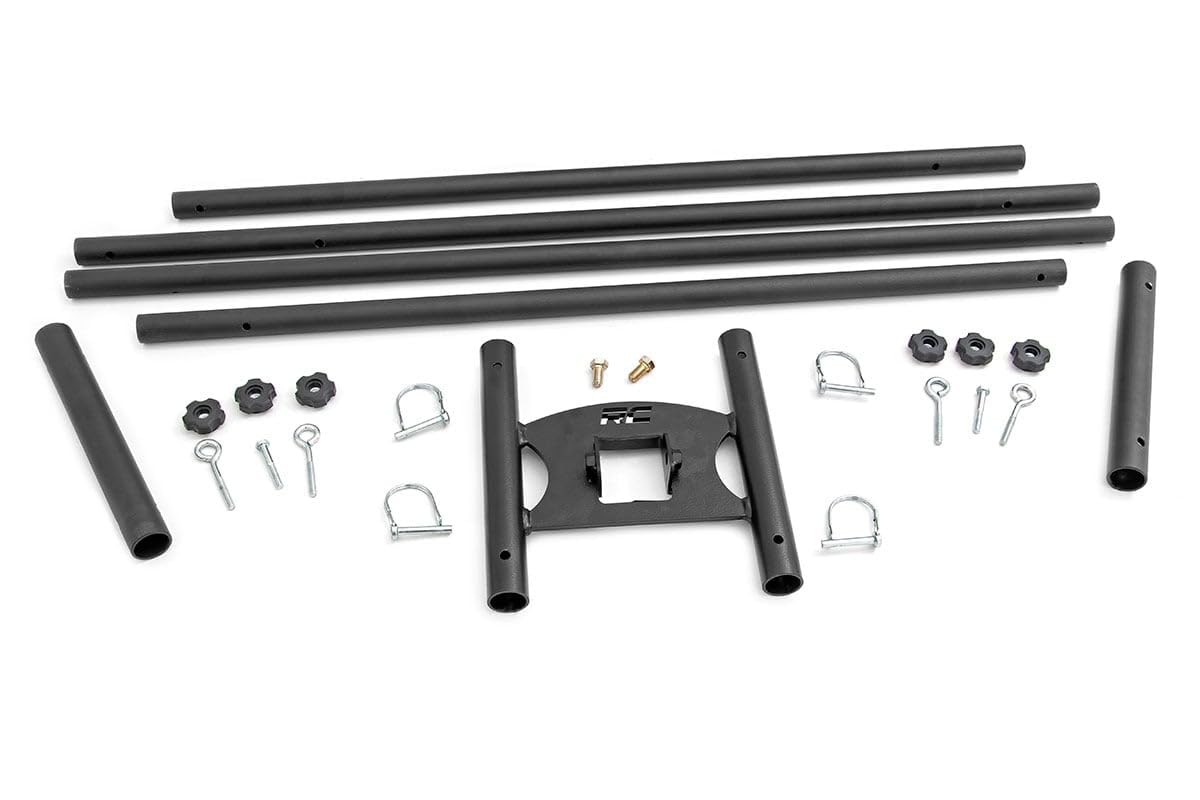 Rough Country 2" Hitch Universal Dual Flag Pole Holder w/Flag Poles - 117504