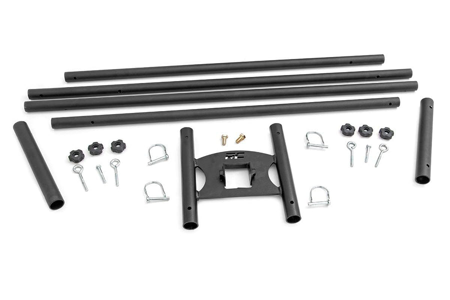 Rough Country 2" Hitch Universal Dual Flag Pole Holder w/Flag Poles - 117504