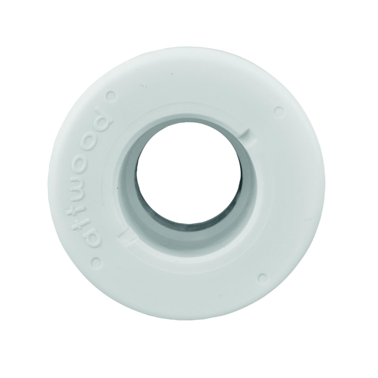 attwood 1.5" Polypropylene Straight Thru-Hull Connector for Boating Plumbing Fittings, 3875-3 White Finish