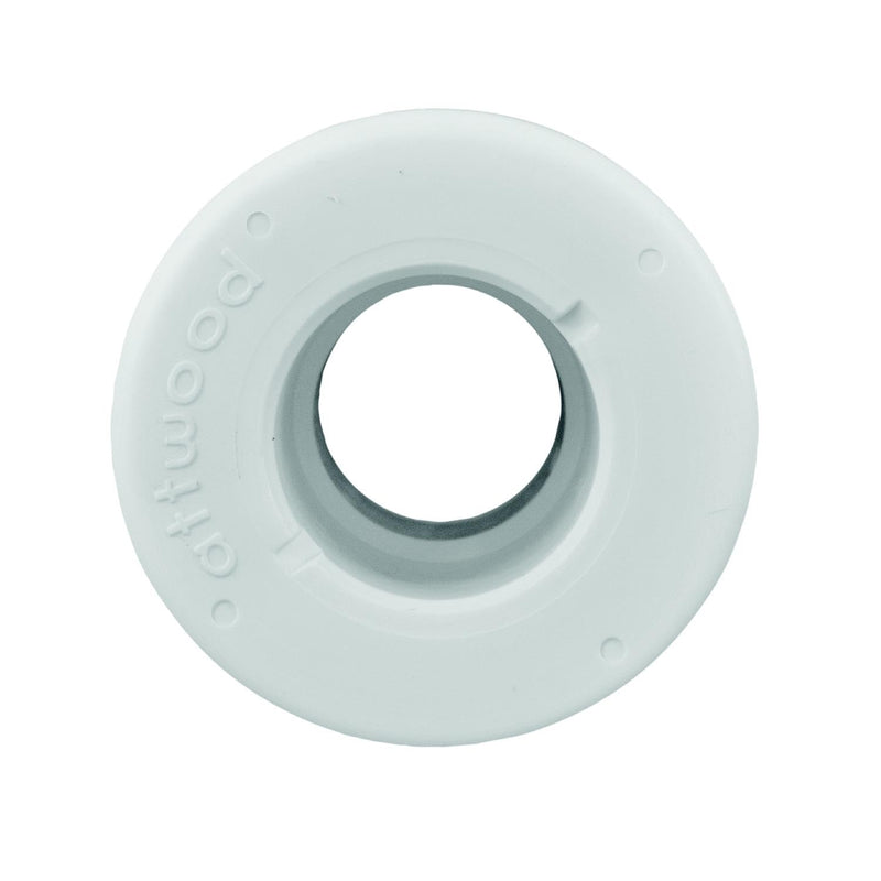 attwood 1.5" Polypropylene Straight Thru-Hull Connector for Boating Plumbing Fittings, 3875-3 White Finish