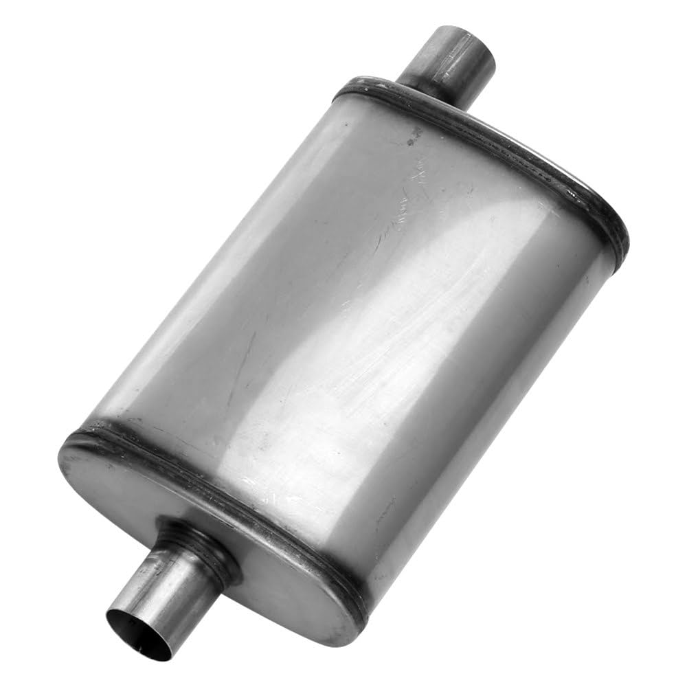 Cherry Bomb Salute Muffler - SA1224 Reversible Oval Body - H4" X W9" X L14" 20" OAL 2" O/C Muffler - Cherry Bomb Salute